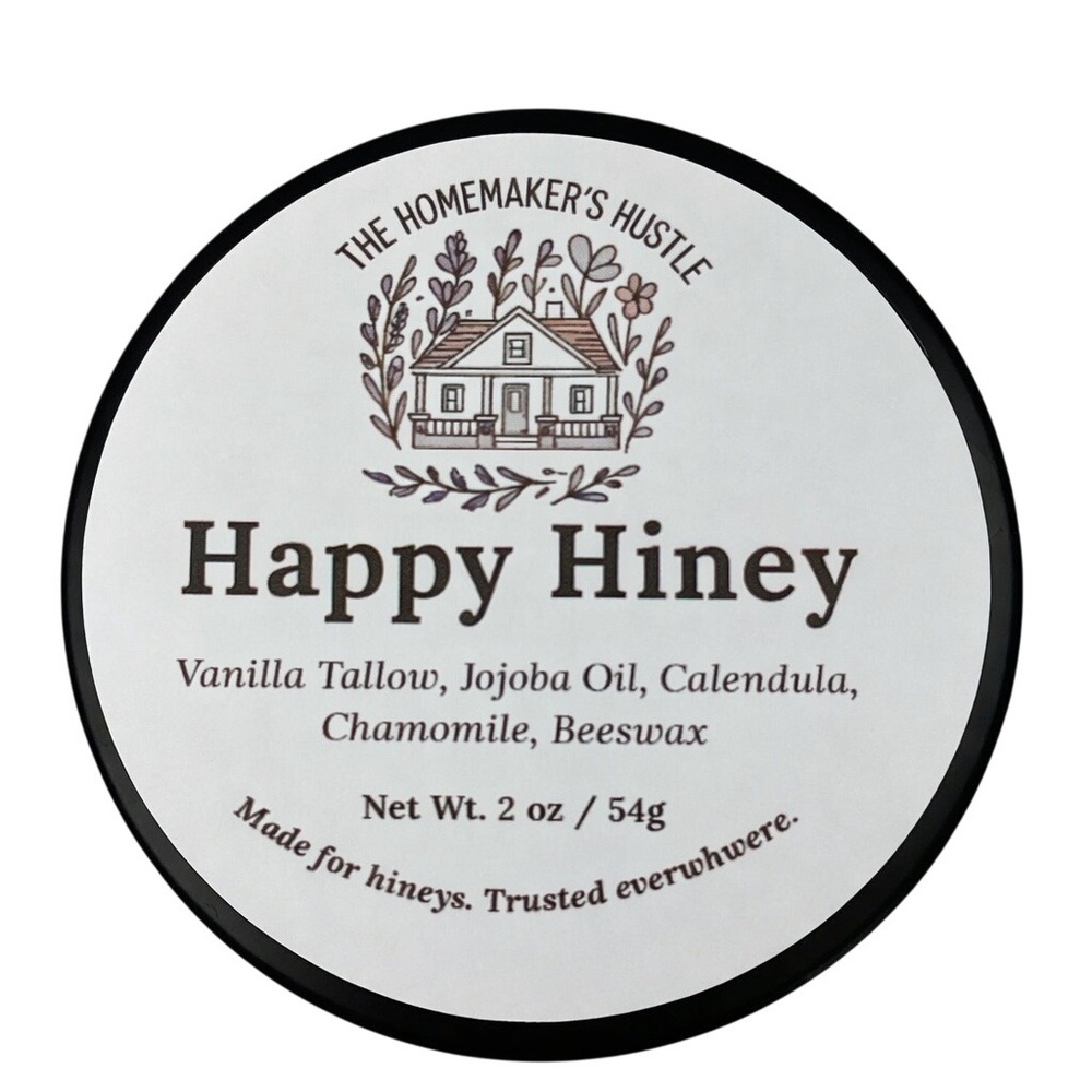 The Homemakers Hustle Happy Hiney Vanilla Tallow Balm 2oz Jojoba Calendula Salve